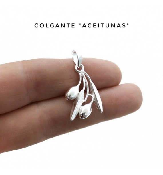 Colgante aceitunas hojas