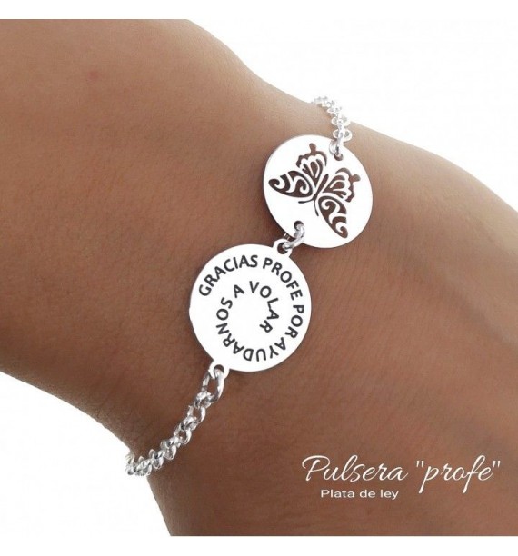 Pulsera " gracias profe por ayudarnos a volar "
