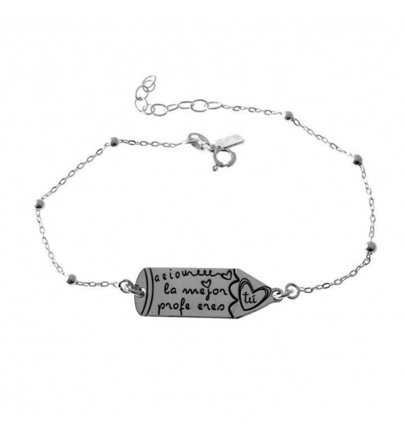 Pulsera lápiz "la mejor profe"