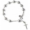 Pulsera rosario bolas 6mm cruz