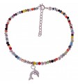 Pulsera piedra color delfín