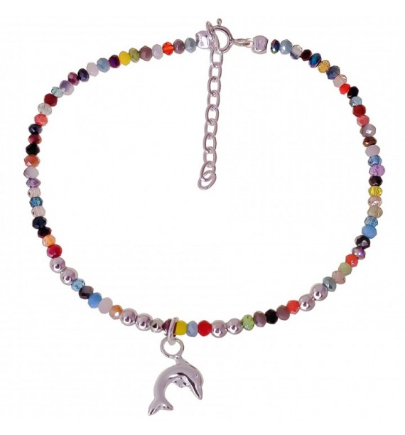 Pulsera piedra color delfín