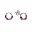 Pendiente karma rodio circonitas color