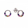 Pendiente karma rodio circonitas color