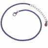 Pulsera circonitas azul marino