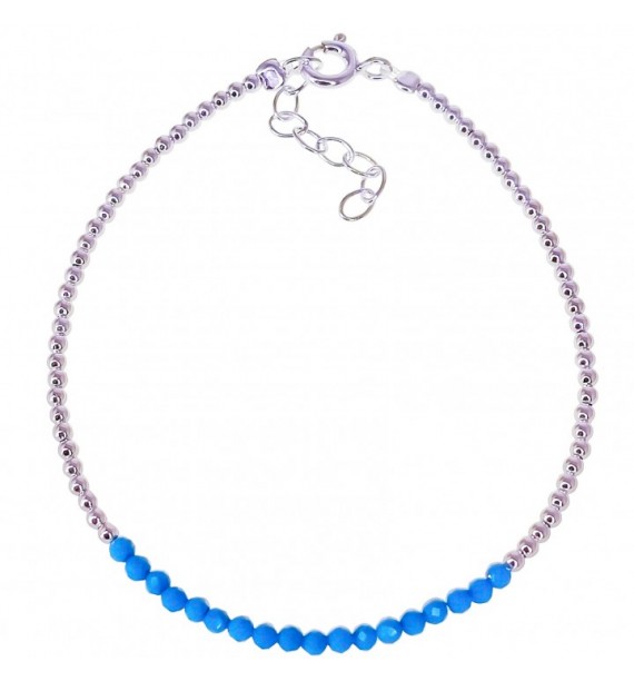 Pulsera piedra color bolas