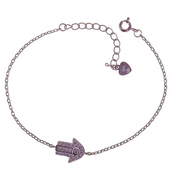 Pulsera rodio microengaste mano Fátima