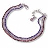 Pulsera triple cadena circonita color