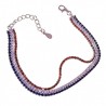 Pulsera rodio triple cadena circonitas color