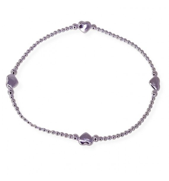 Pulsera elástica bola corazón