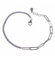 Pulsera forzada alargada circonitas