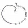 Pulsera forzada alargada circonitas