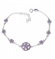 Pulsera circonitas rodiada