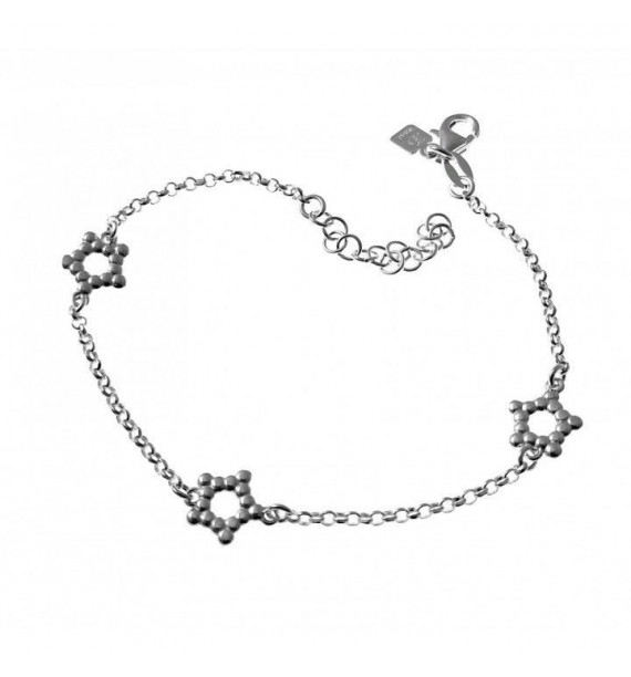 Pulsera cadena rolo estrellas