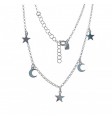 Gargantilla lunas y estrella colgando