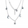 Gargantilla lunas y estrella colgando