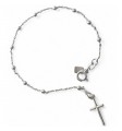 Pulsera rosario bolas 2.5mm cruz