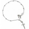 Pulsera rosario bolas 2.5mm cruz