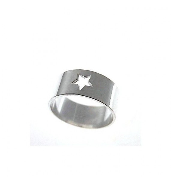 Sortija estrella calada
