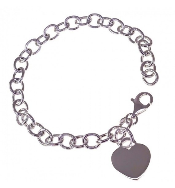 Pulsera corazón eslabones
