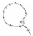 Pulsera rosario bolas 4mm cruz