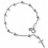 Pulsera rosario bolas 4mm cruz