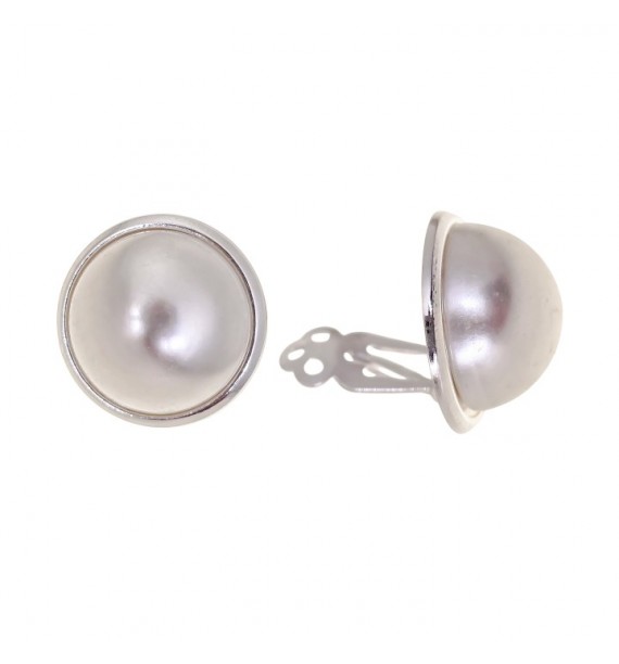 Pendiente m/perla 16mm clip