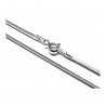 Cadena 50 cm cola de topo diamantada
