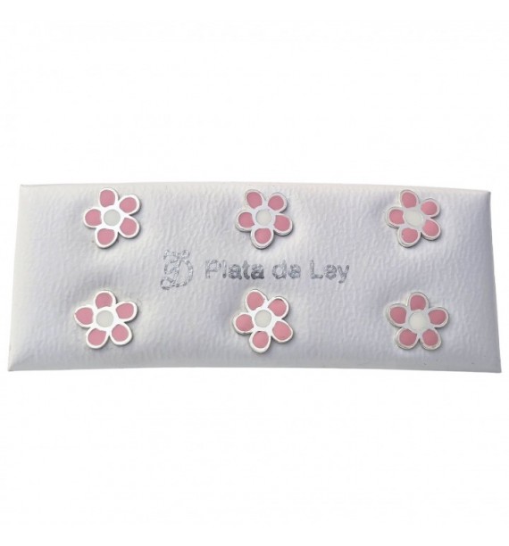 Pendiente flor esmalte color