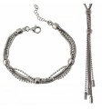 Juego gargantilla y pulsera rodiado