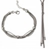Juego gargantilla y pulsera rodiado