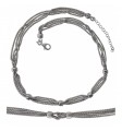Juego gargantilla y pulsera rodiado