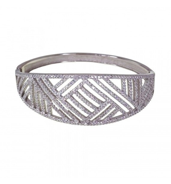 Brazalete circonita rodio