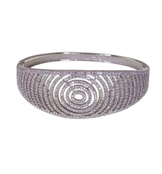 Brazalete circonita rodio