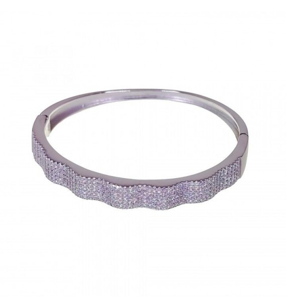 Brazalete circonita rodio
