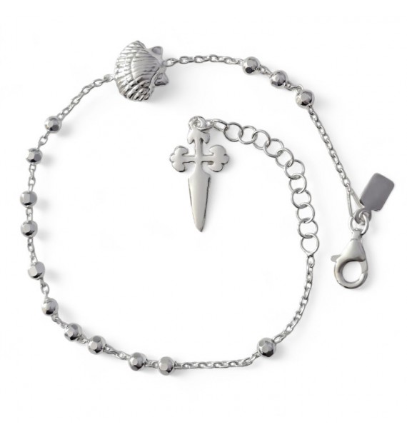 Pulsera concha escudo Santiago