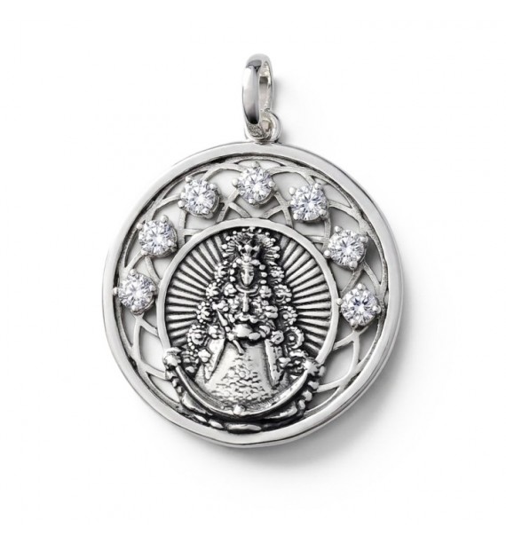 Medalla Virgen del Rocío circonitas