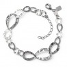 Pulsera rodio martilleada