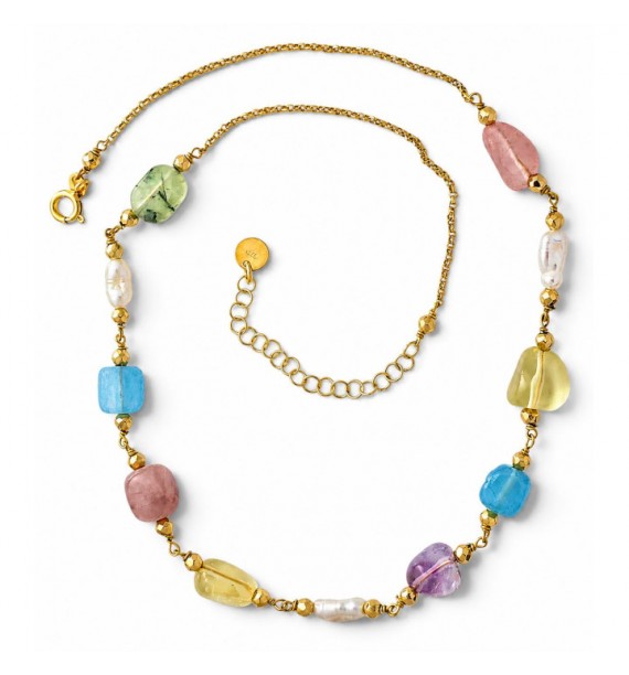 Pulsera chapada piedra natural