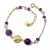 Pulsera chapada piedra natural