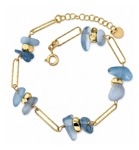 Pulsera chapada piedra natural