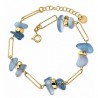 Pulsera chapada piedra natural
