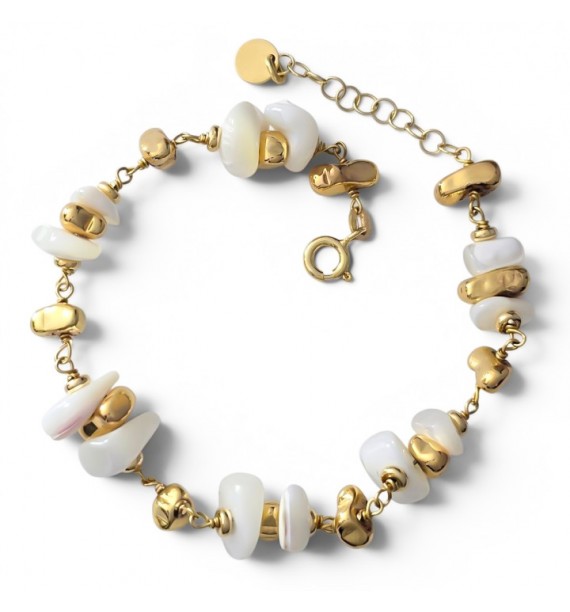 Pulsera chapada piedra natural