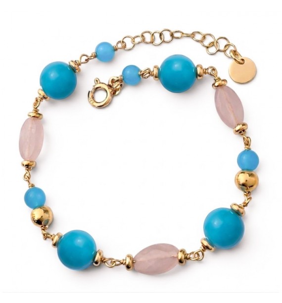 Pulsera chapada piedra natural