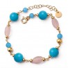 Pulsera chapada piedra natural