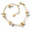 Pulsera chapada piedra natural