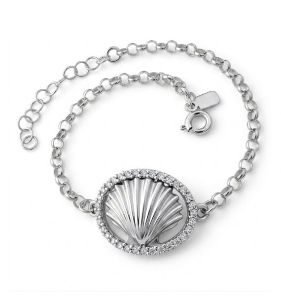 Pulsera concha Santiago circonitas