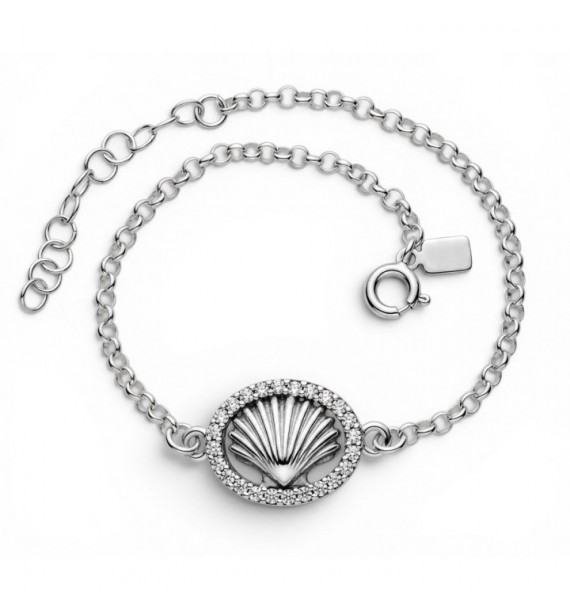 Pulsera concha Santiago circonitas