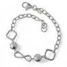 Pulsera bolas infinitos rombos