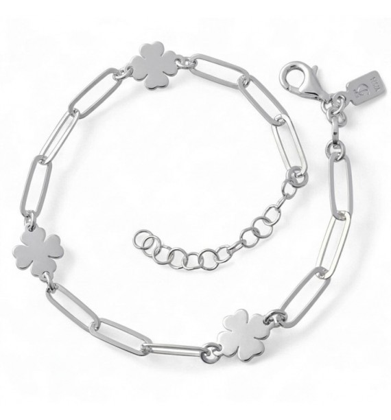 Pulsera cadena forzada trébol